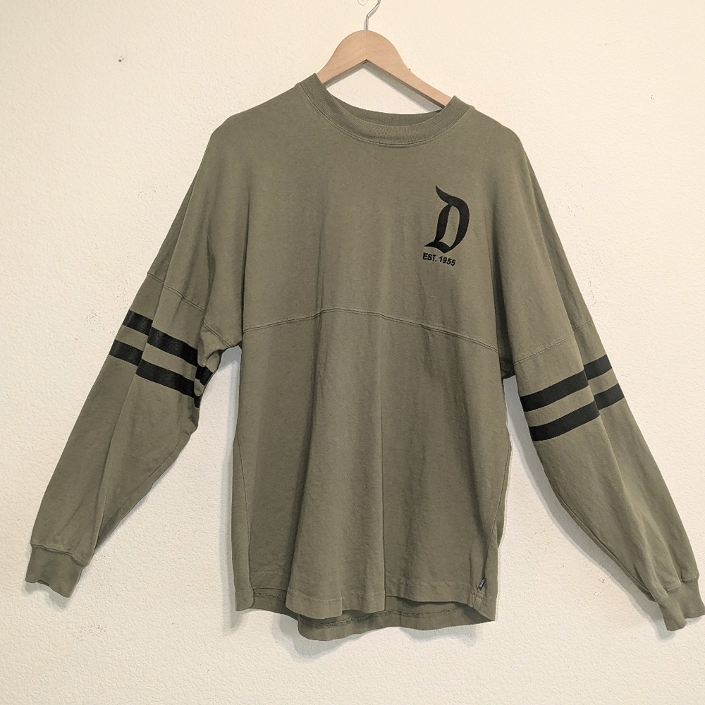 Disneyland Resort Spirit Jersey Olive Green, Long Sleeve, Size Medium.